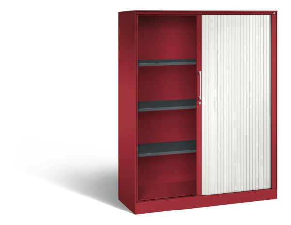 C+P Rollladenschrank Asisto, H1639xB1200xT435mm, Farbe: Rubinrot / Verkehrsweiß, Bügelgriff, 4 OH, 143011-000 S10043