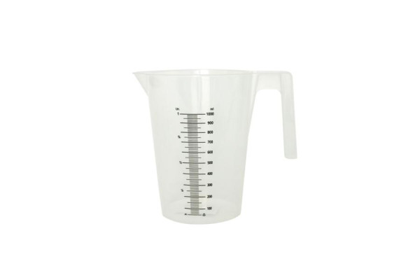 Schneider Messbecher, Polyethylen, 1,0 l, mit offenem Griff, stapelbar, 200150