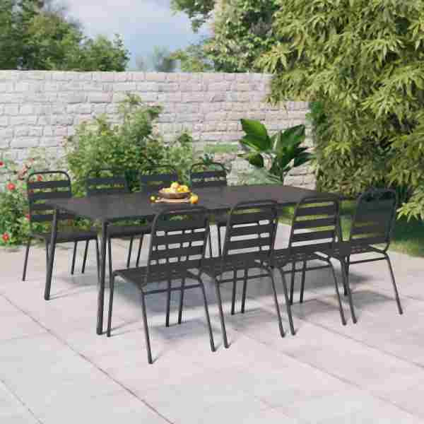 vidaXL Gartentisch Anthrazit 200x100x71 cm Stahl, 362741