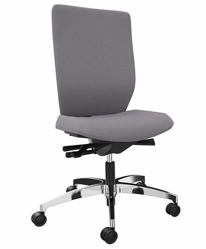 DENIOS Bürostuhl Stilo ES operator, Syncro-Activ-Balance-Technik, Alu-Fußkreuz, grau, 292434