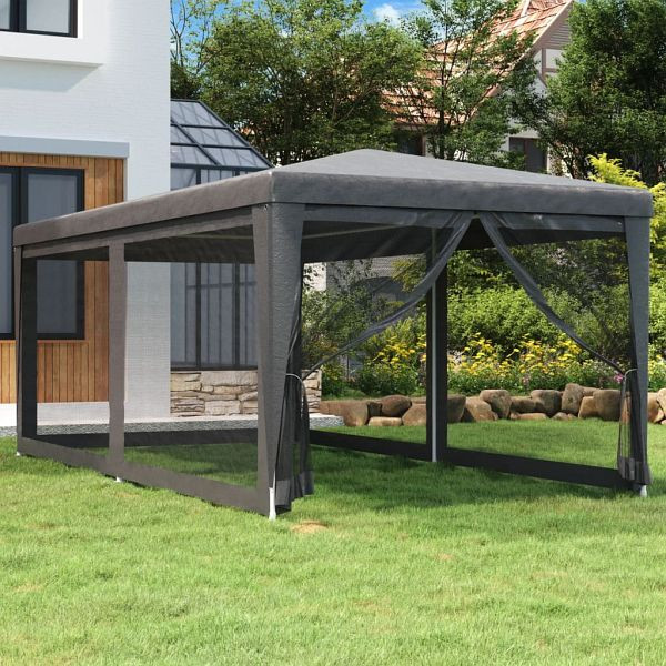vidaXL Partyzelt mit 6 Mesh-Seitenwänden Anthrazit 3x6 m HDPE, 319239