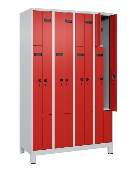 C+P Z-Spind Evolo PLUS, Füße, 8 Fächer, 1950x1200x500mm, 7035/3020, Drehriegel, 049013-408 S10011