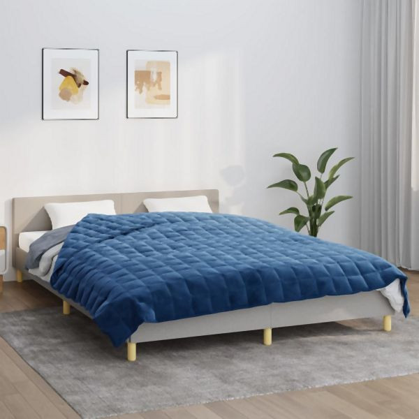 vidaXL Gewichtsdecke Blau 200x230 cm 9 kg Stoff, 3154858