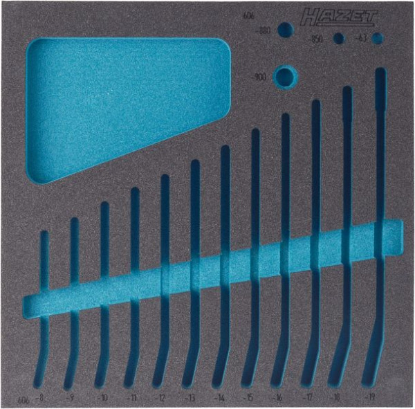 Hazet 2-Komponenten Weichschaum-Einlage, für 163-186/16, Abmessungen / Länge: 344 mm x 342 mm Ordnungssystem Größe: 2/3 (344 x 342 mm), 163-186L