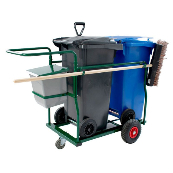 STEIN HGS Containerwagen komplett mit Container und Zubehör, 2 x 120 Liter, 83905.0002