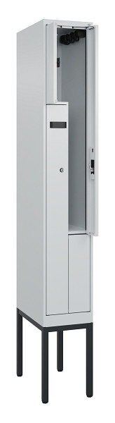 C+P Z-Spind Evolo PLUS, Gestell, 2 Fächer, 2120x300x500mm, 7035/7035, Zylinderschloss, 0490337-102 S10038