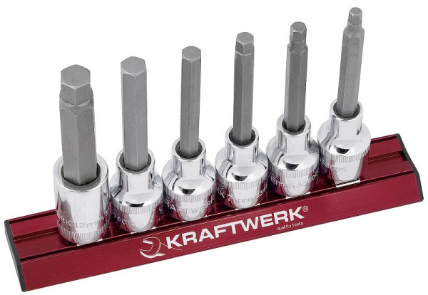 Kraftwerk Inbus-Lang-Bit-Steckschlüssel-Satz, 6 tlg 70 MAGALU 1/2", 336099