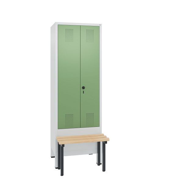 C+P Spind Evolo, 2 Abteile, H1850xB610xT815 mm, Grau/Resedagrün, 48032-20 S10289