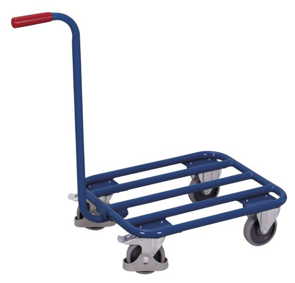 VARIOfit Griffroller mit Stahlrohrladefläche, Ladefläche: 605 x 500 mm, RAL 5010 enzianblau, sw-500.801