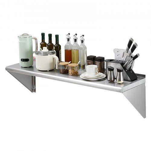 VEVOR Gewürzregal 1219 x 356 x 63 mm, Hängend mit Stützrahmen, Edelstahl 158 kg Belastbar, BGSCTTJD144817Z80V0