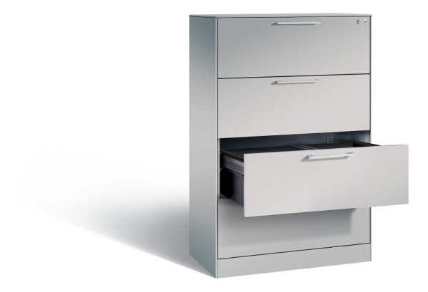 C+P Hängeregistraturschrank Asisto, H1310xB800xT435mm, Farbe: Weißaluminium, Bügelgriff, 146023-412 S10067