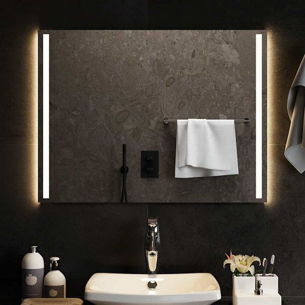 vidaXL LED-Badspiegel 80x60 cm, stilvoll, IP 65, 151749