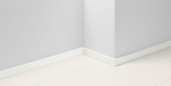 Parador Dekor-Sockelleiste SL 3 Uni weiß glänzend D003, 1745468