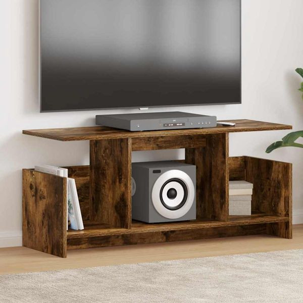 vidaXL TV-Ständer Geräucherte Eiche 102 x 35 x 45 cm Holzwerkstoff, 890996