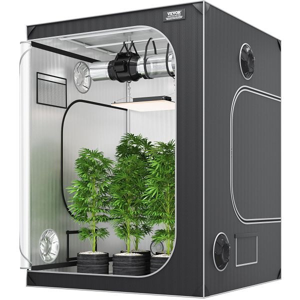 VEVOR Grow-Zelt, 60 x 60 x 80 Zoll, Indoor-Growzelt, hydroponische Fenstertür-Ablage, ZZZPJSJSJTHSH693DV0