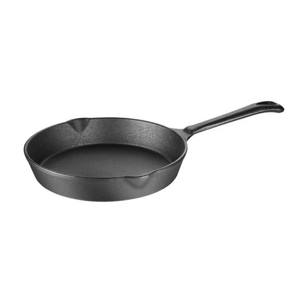 Vogue Pfanne Gusseisen 20cm, flache Oberfläche für ein gleichmäßiges Bratergebnis, M654