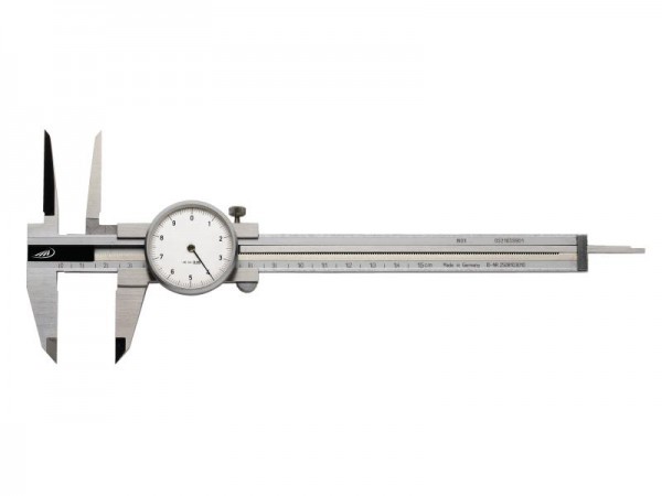HELIOS PREISSER Uhrmessschieber, 1/20, nutzbare Spitzenlänge 40mm, Messbereich 0 - 150 mm, 216521