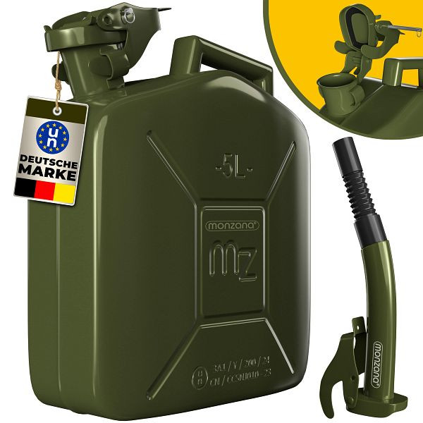 DEUBA Metallkanister 5L + Ausgießer, 994358, 4250525376456
