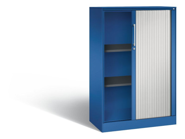 C+P Rollladenschrank Asisto, H1310xB800xT435mm, Farbe: Enzianblau / Lichtgrau, Bügelgriff, 3 OH, 143033-000 S10082