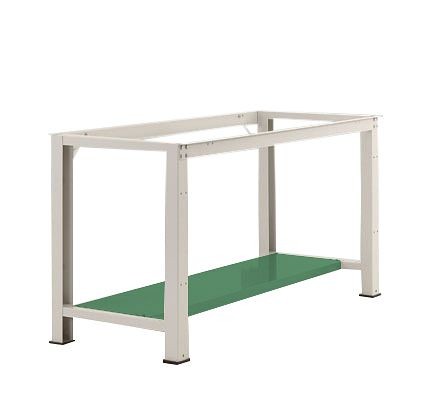 Manuflex Zwischenboden für PROFI Standard Einzelwerkbänke BxT 1500 x 700 mm, BxTxH = 1438 x 370 x 50 mm, Resedagrün, ZB3602.6011