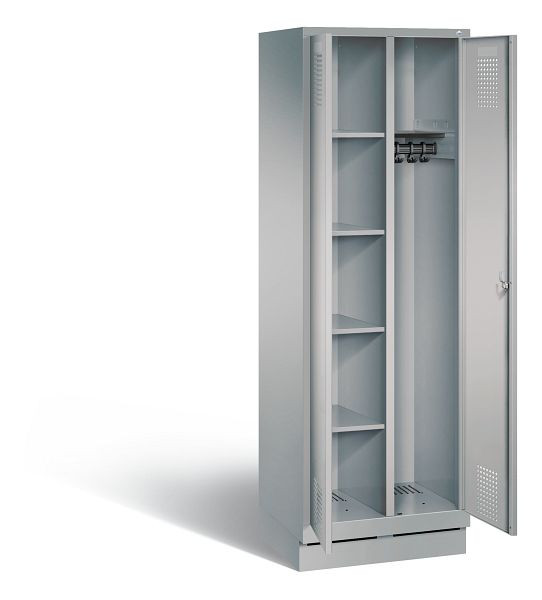 C+P Putzmittel-Spind Evolo, H1800xB610xT500mm, Farbe: Weißaluminium, 48160-20 S10134