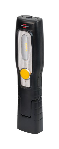 Brennenstuhl LED Akku Handleuchte HL 200 A/Werkstattlampe mit Akku (250 + 70lm, bis zu 6h Leuchtdauer, knickbarer Haltefuß, Magnet und Haken), 1175430010