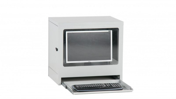 intra Computerkabine, klein, unmontiert, grau/grau, 4031071156