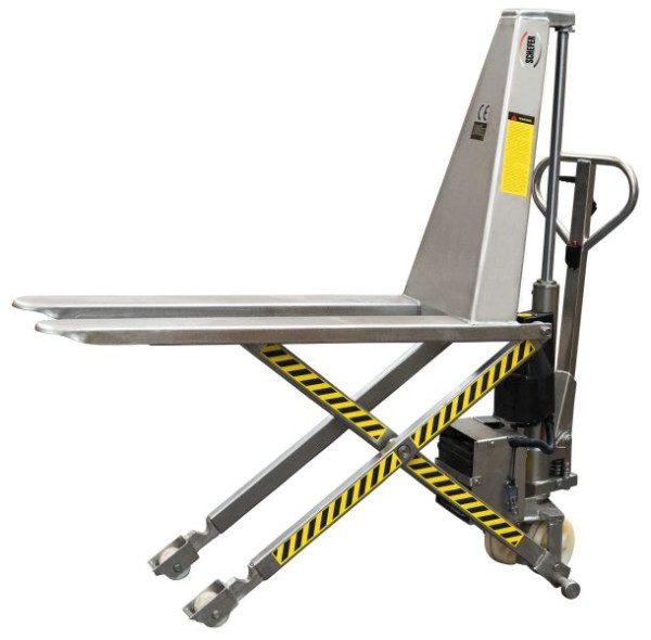 Schefer Elektro-Scherenhubwagen SHW Premium 10E Edelstahl inkl. Batterie & Ladegerät, 1102046SLTESS