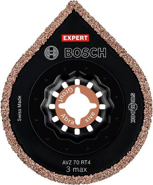 Bosch EXPERT 3 max AVZ 70 RT4 Platte zum Entfernen von Fugen für Multifunktionswerkzeuge, 70 mm, 10 Stück, 2608900042