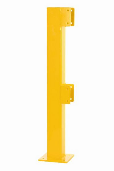 CRASH STOP Endpfosten Sicherheitsgeländer, H 1000 mm, beschichtet, PE-100