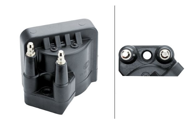 HELLA Zündspule, 2-polig, Doppelzündspule, geschraubt, mit Dichtung, 5DA 358 168-251