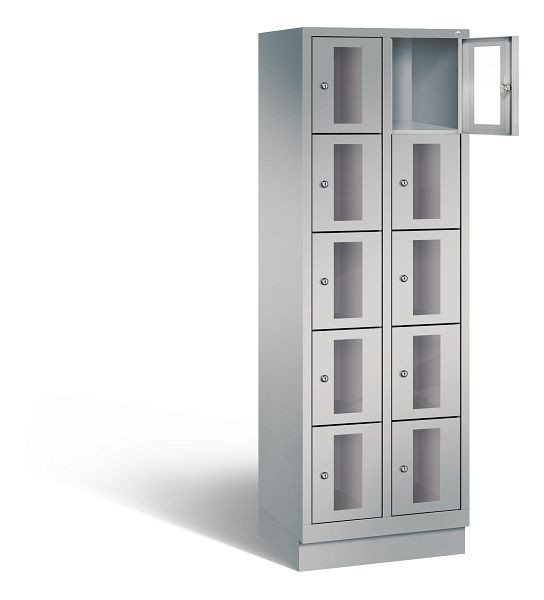 C+P Schließfachschrank Classic, H1800xB610xT500mm, Farbe: Weißaluminium, 8020A205 S10009