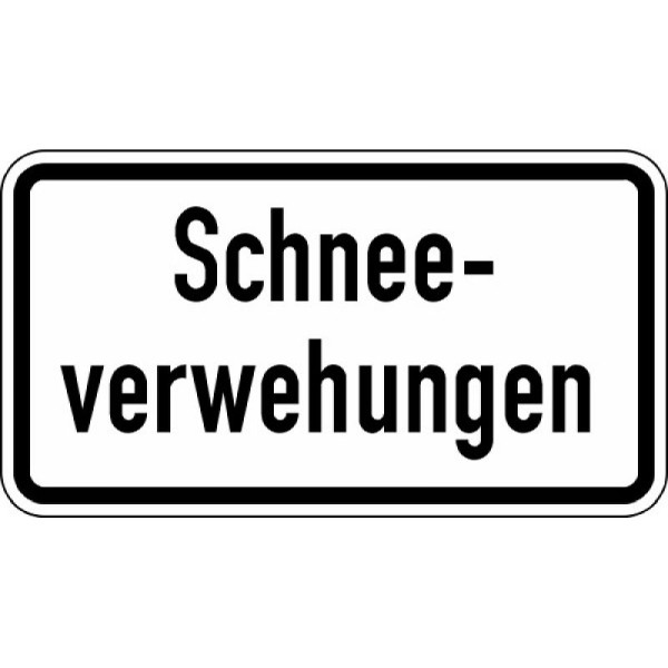 Stein HGS Winterschild/Verkehrszeichen Schneeverwehungen Nr. 2012, 412x750mm /RA2/Flachform 2mm, 2012-321