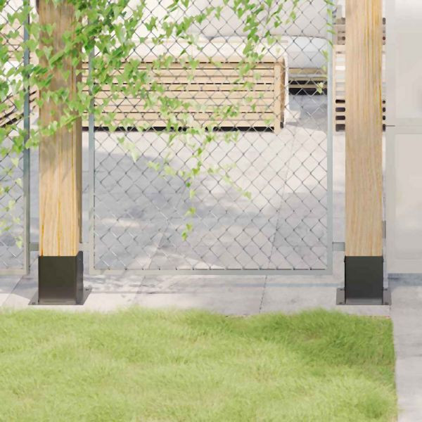 vidaXL Pfostenträger Quadrat 12 Stück 121x121mm Stahl Pulverbeschichtet, 42000033