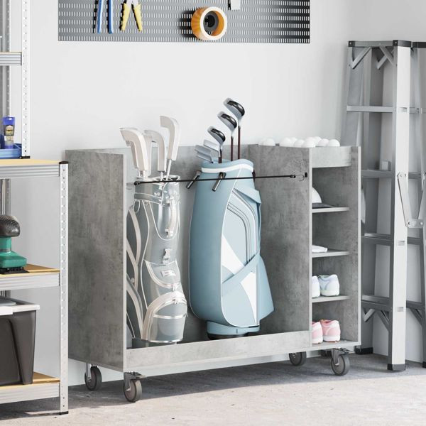 vidaXL Golf Schrank Mit Rad Uni Beton Grau 120 x 45 x 98 cm, 899474