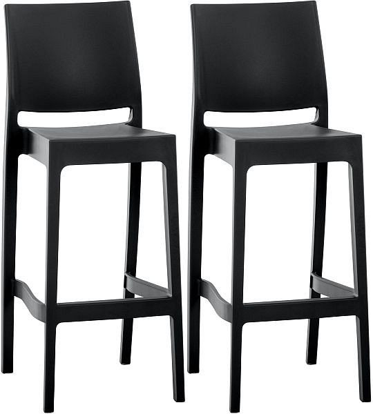 CLP Barhocker Maya, schwarz, VE: 2 Stück, 304818, 4251563421498