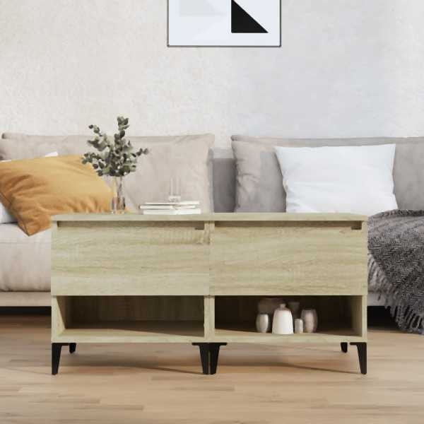 vidaXL Beistelltische 2 Stück Sonoma-Eiche 50x46x50 cm Holzwerkstoff, 819555