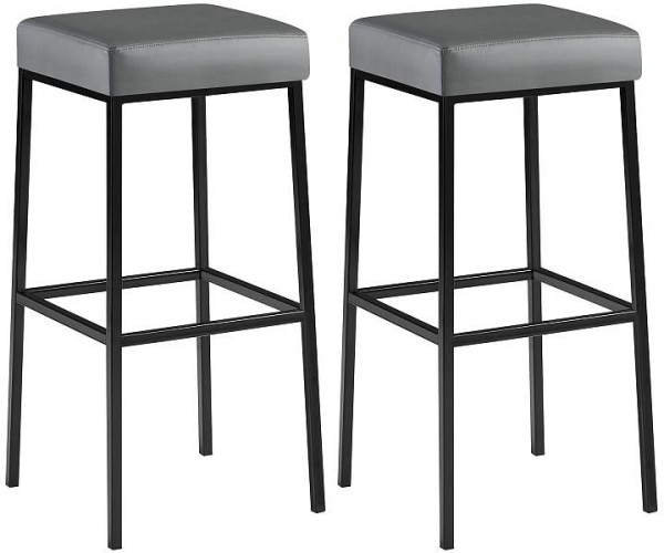 CLP Barhocker Montreal 85 Kunstleder schwarz, grau, VE: 2 Stück, 314564