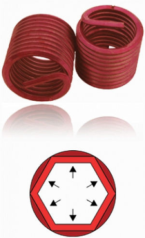 BaerCoil Gewindeeinsätze UNC No. 10 x 24 - 2,0 D - SG - 100 Stück, 1-B6205-2