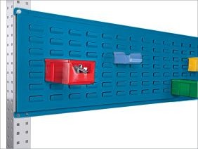 Manuflex Werkzeug-Schlitzplatte für UNIVERSAL und PROFI, Nutzhöhe = 300 mm, für Tischbreite 1000 mm, Brillantblau, ZB0071.5007