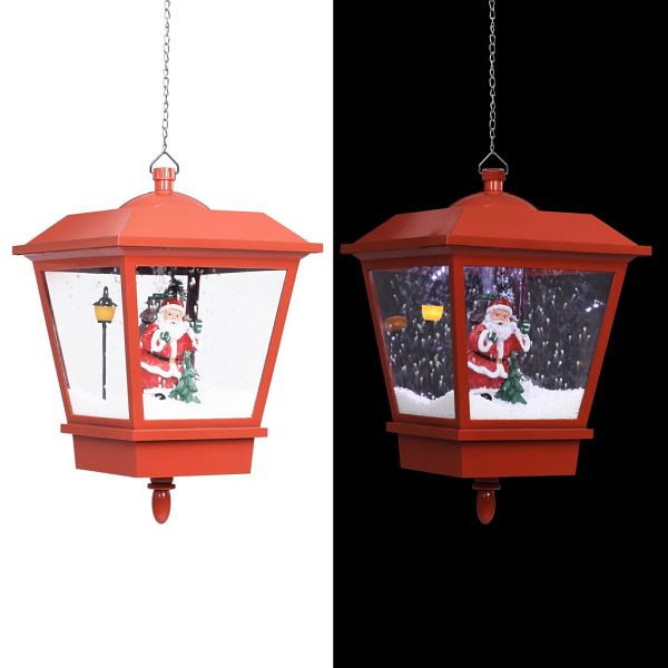 vidaXL Weihnachts-Hängelampe LED-Licht und Weihnachtsmann Rot 27×27×45, 289928