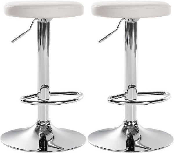 CLP Barhocker Ponte Kunstleder chrom, weiß, VE: 2 Stück, 323491