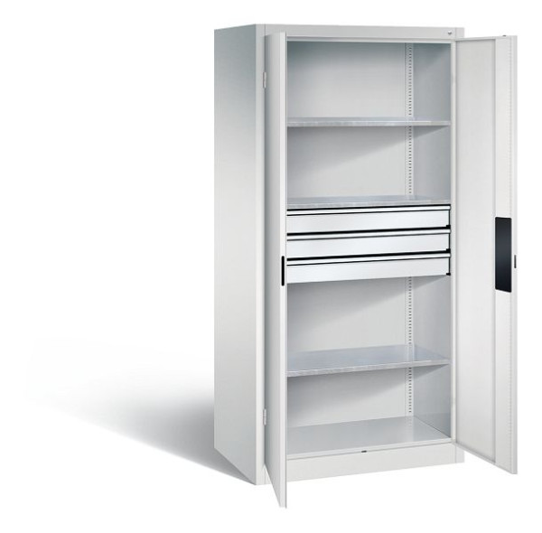 C+P Werkzeugschrank Acurado, H1950xB930xT600mm, Farbe: Lichtgrau, Muldengriff, 8922-5230 S10055