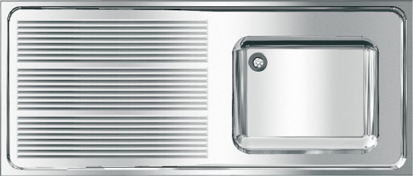 KWC Gewerbespüle, Maxima, Edelstahl, 1400x432x600 mm, Tropfteil links, 2000057700