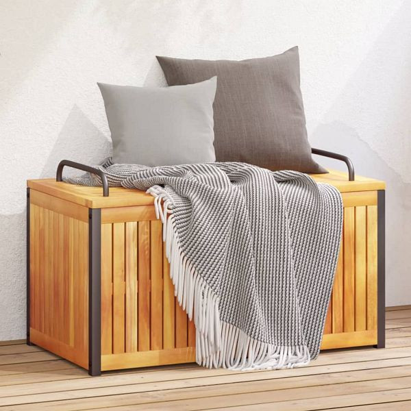 vidaXL Gartenbox 85x45x45/53 cm Massivholz Akazie und Stahl, 367608