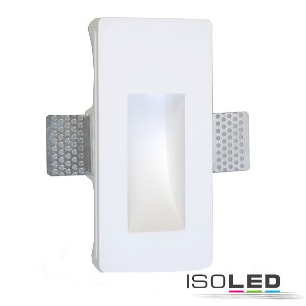 ISOLED Gips-Wand-Einbauleuchte, länglich, MR11/GU4, kleine Bauform, 112167