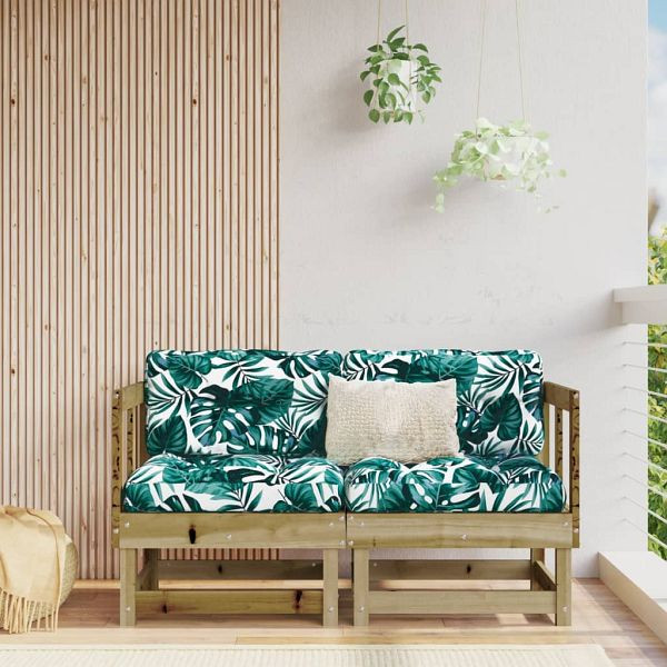 vidaXL Ecksofas mit Kissen 2 Stück Kiefernholz Imprägniert, 825456
