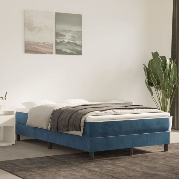 vidaXL Taschenfederkernmatratze Dunkelblau 120x200x20 cm Samt, 347772