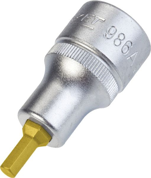 Hazet Schraubendreher-Steckschlüsseleinsatz, Vierkant hohl 12,5 mm (1/2 Zoll), Innen-Sechskant Profil, 3/16 ", 986A-3/16