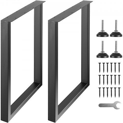 VEVOR 2er-Set Tischkufen 711mm hoch 454kg Tragfähigkeit aus Kohlenstoffstahl Möbelfüße Schwarz Ideal für Wohnzimmerkonsolen, FXZTHSGFX28XXZDT7V0